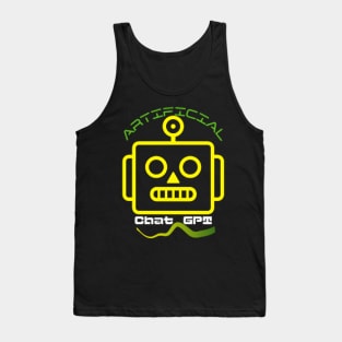 Chat GPT Artificial , Yellow Robot Tank Top